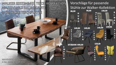 WALKER TABLE + BENCH Chairs DE