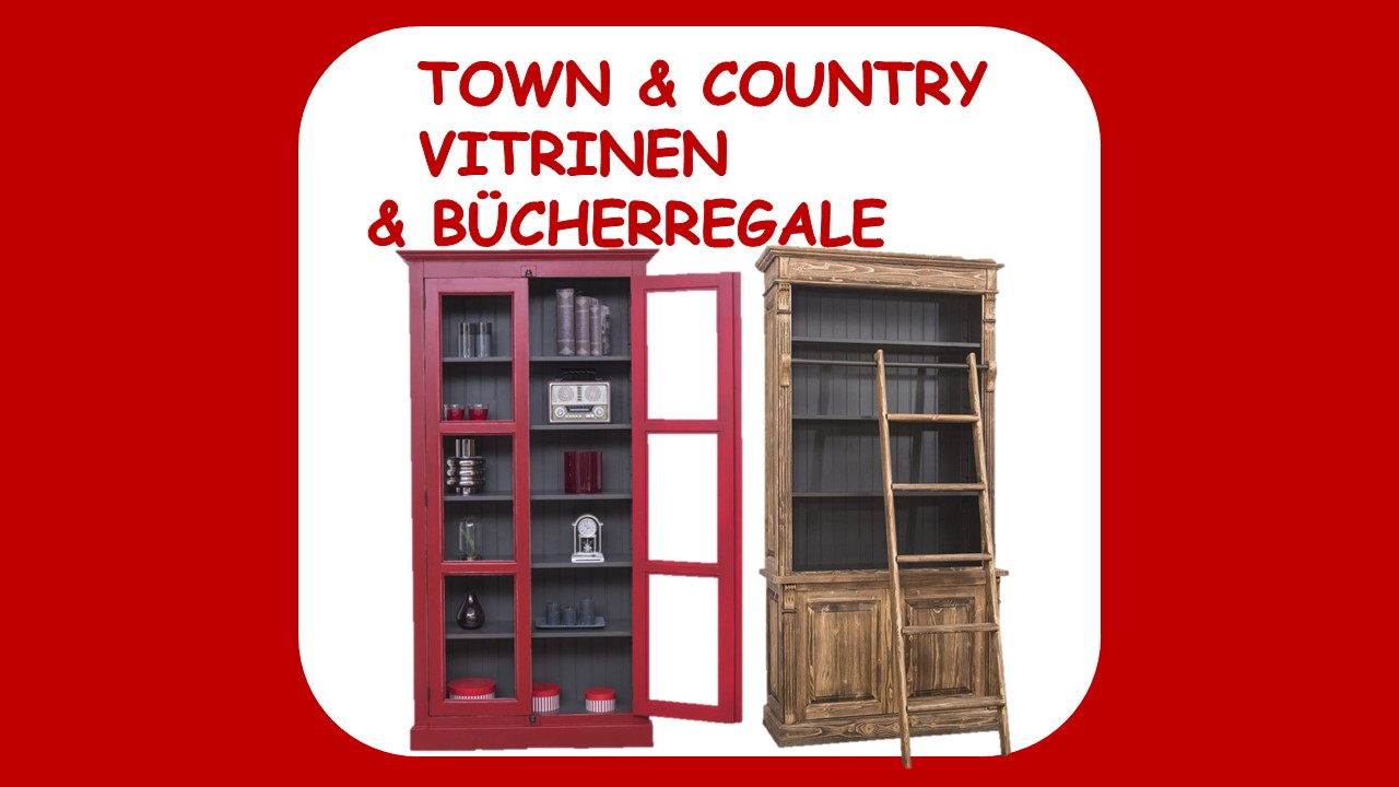 G TOWN & COUNTRY VITRINENC& BÜCHERREGALE